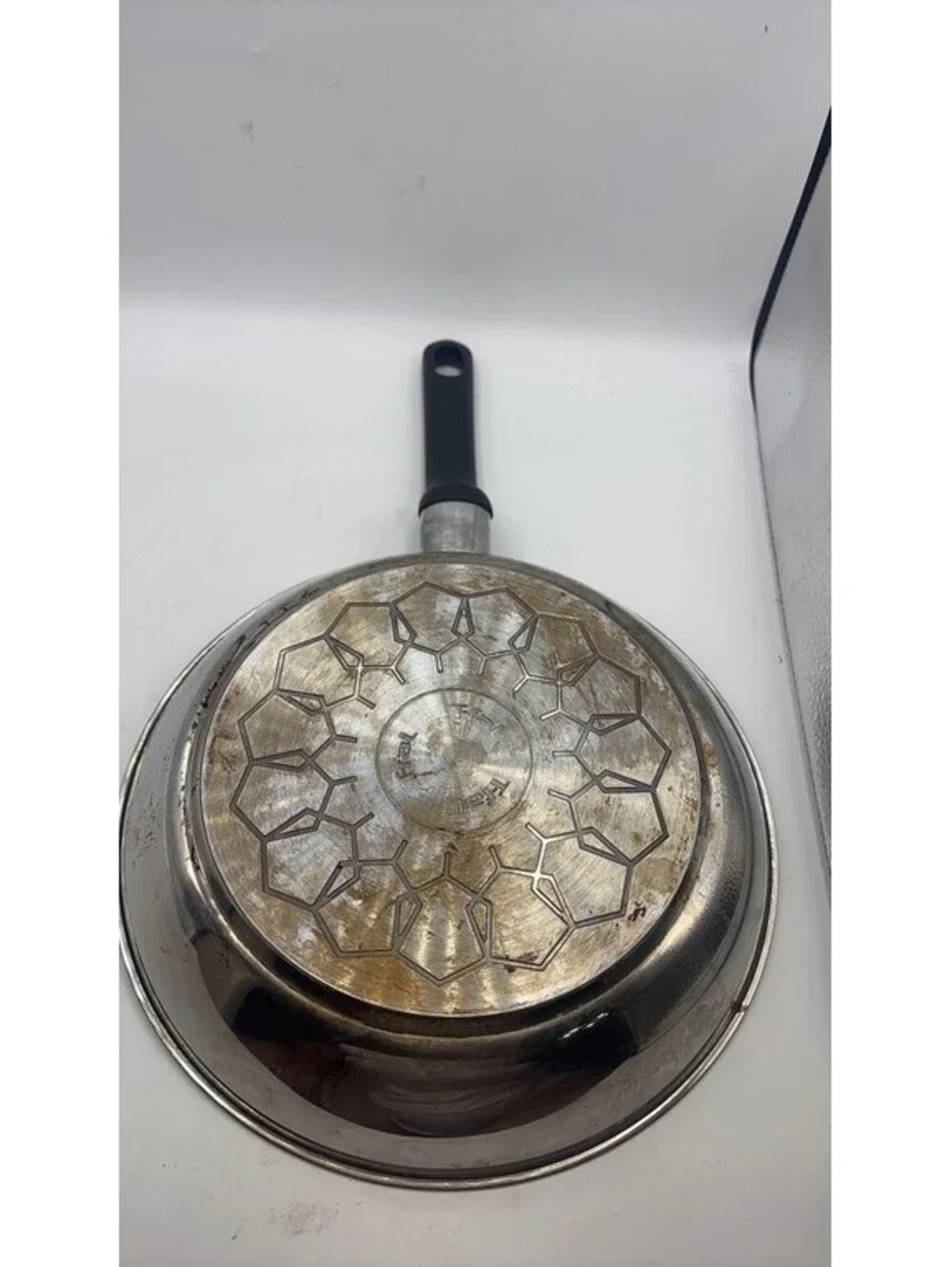 T-fal Stainless Steel Frying Pan with Black Handle
